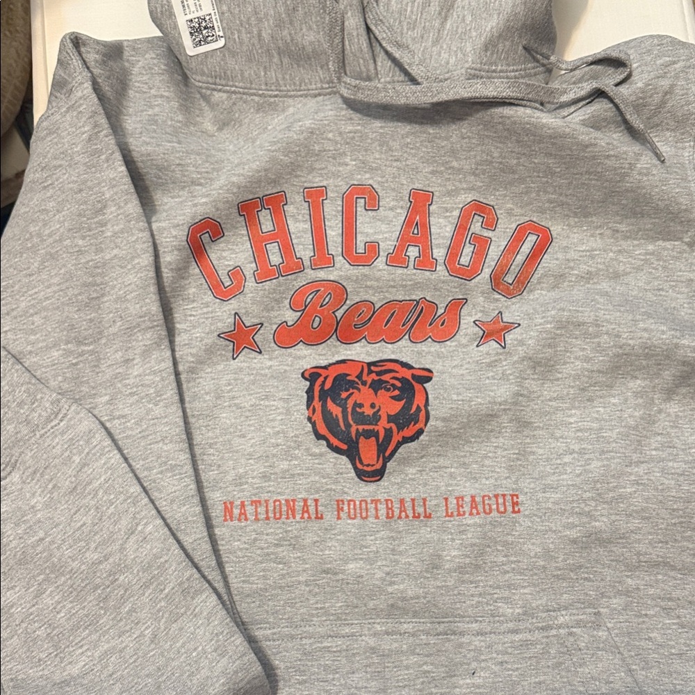 Junk Food Clothing Gray and Red Chicago Bears Sweater